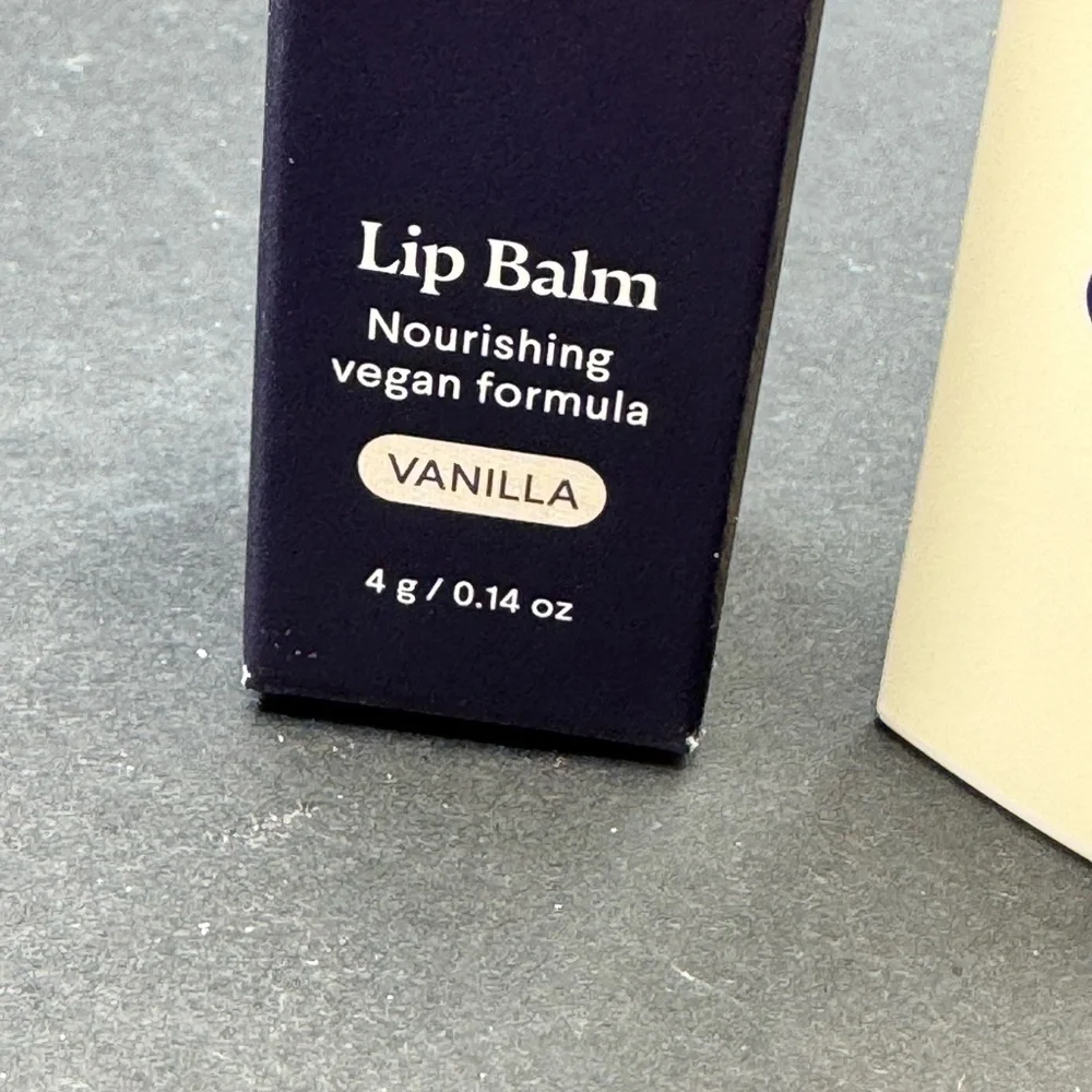 NWT Full Size Curology Vanilla Lip Balm- Vegan! Dye, Paraben, & Cruelty FREE